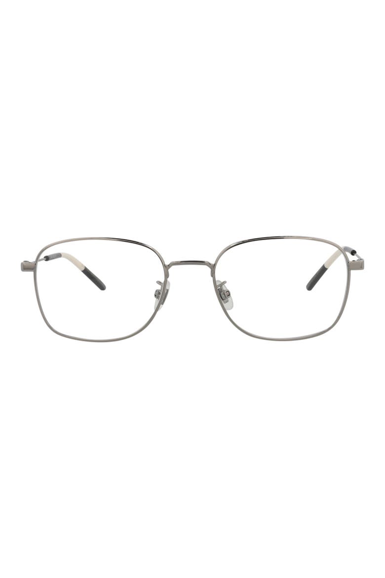 Novelty 53mm Rectangular Optical Glasses, Main, color, RUTHENIUM TRANSPARENT