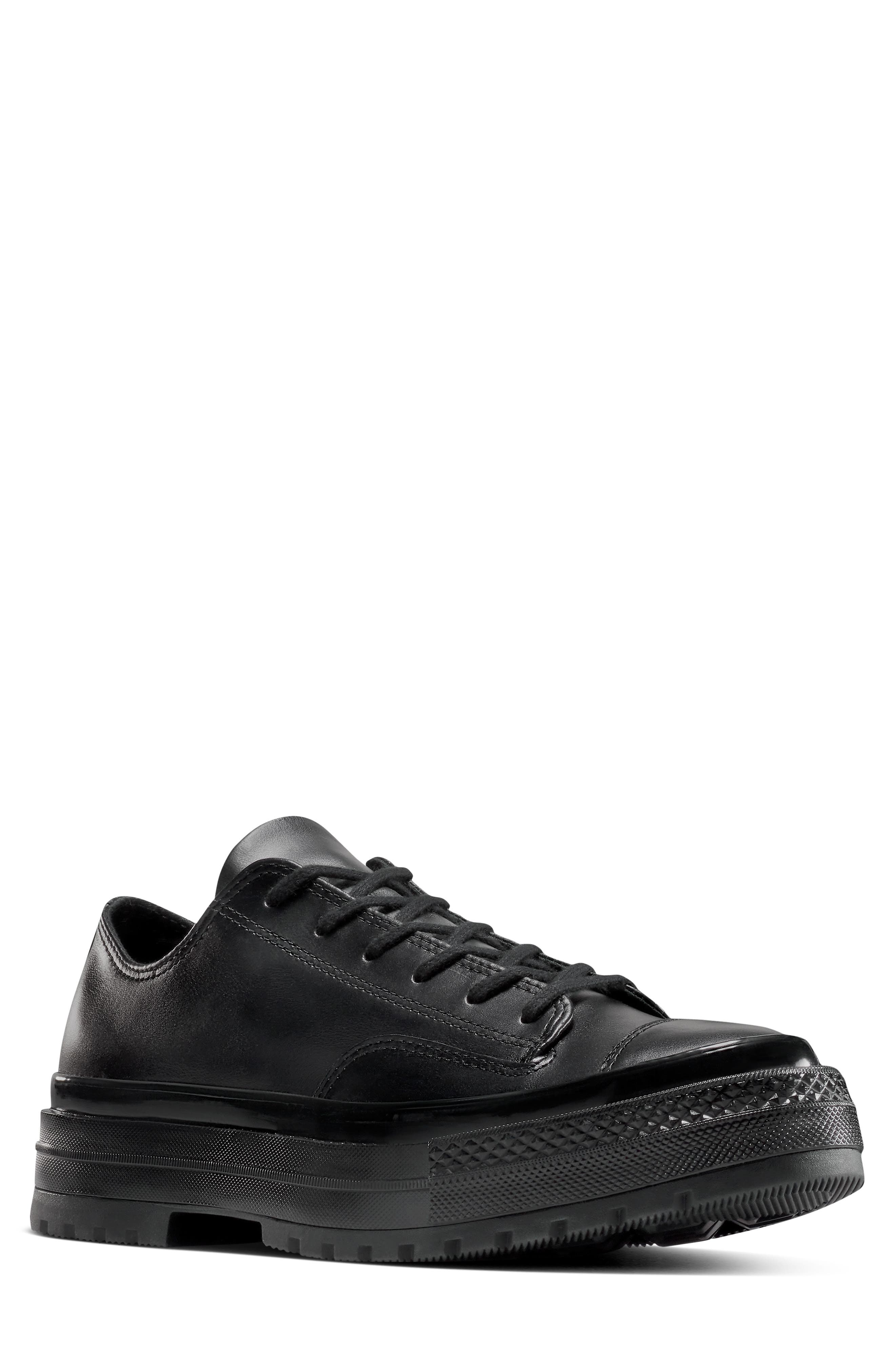 Converse Gender Inclusive Chuck 70 National Leather Sneaker, Main, color, Black/ Black/ Black