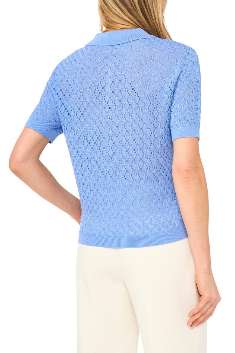Clara Diamond Knit Polo, Alternate, color, PALACE BLUE