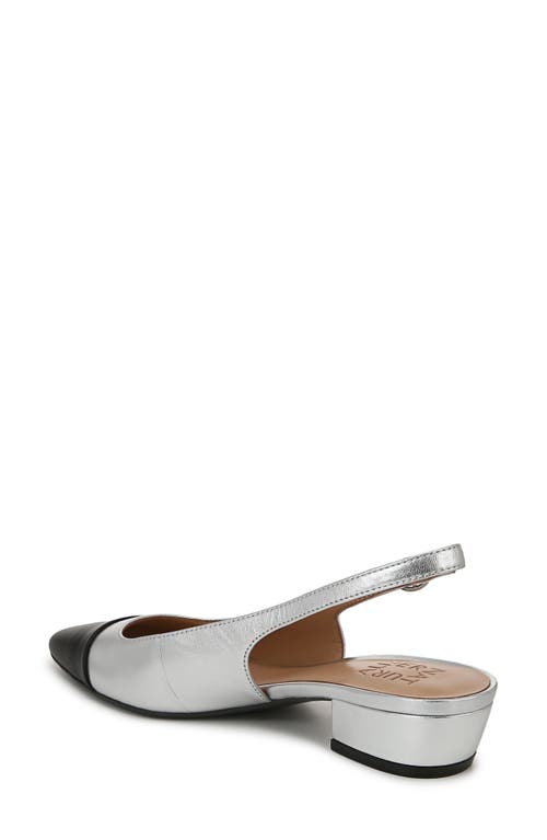 Naturalizer Banks Pointed Toe Slingback Pump In Silver