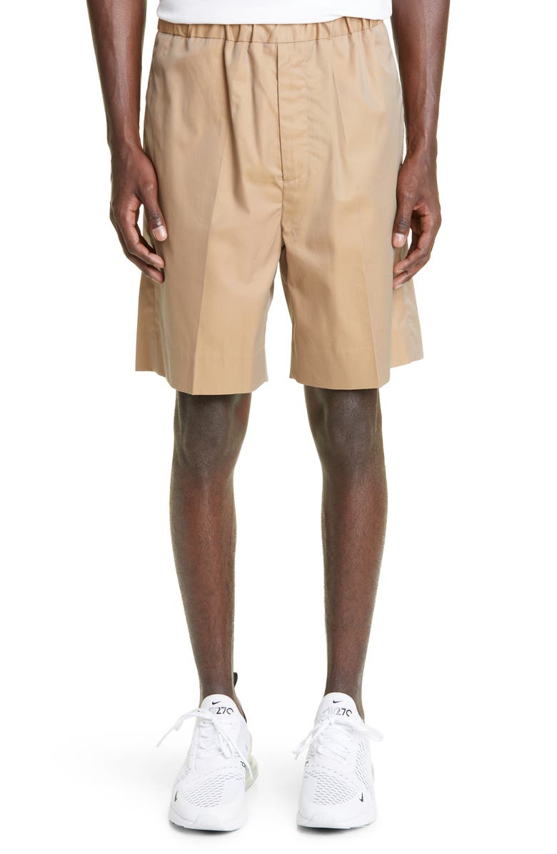 John Elliott Oversize Cotton Twill Tech Shorts, Main, color, 