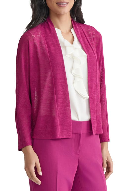 Kasper Dolman Knit Cardigan Sweater In Purple