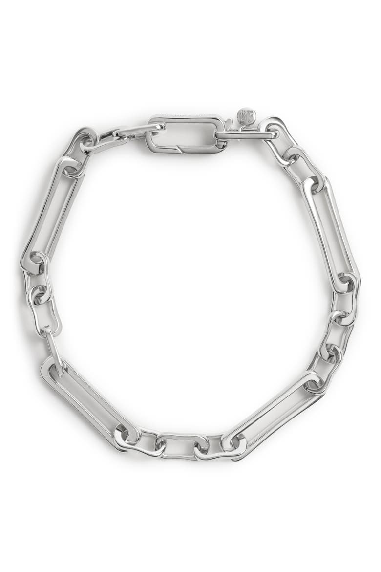 Alta Duo Recycled Sterling Silver Link Bracelet, Main, color, STERLING SILVER