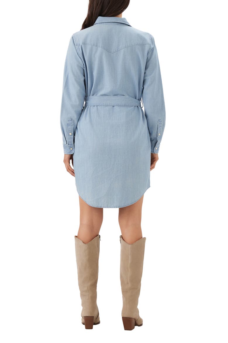 Western Belted Shirtdress, Alternate, color, DENIM