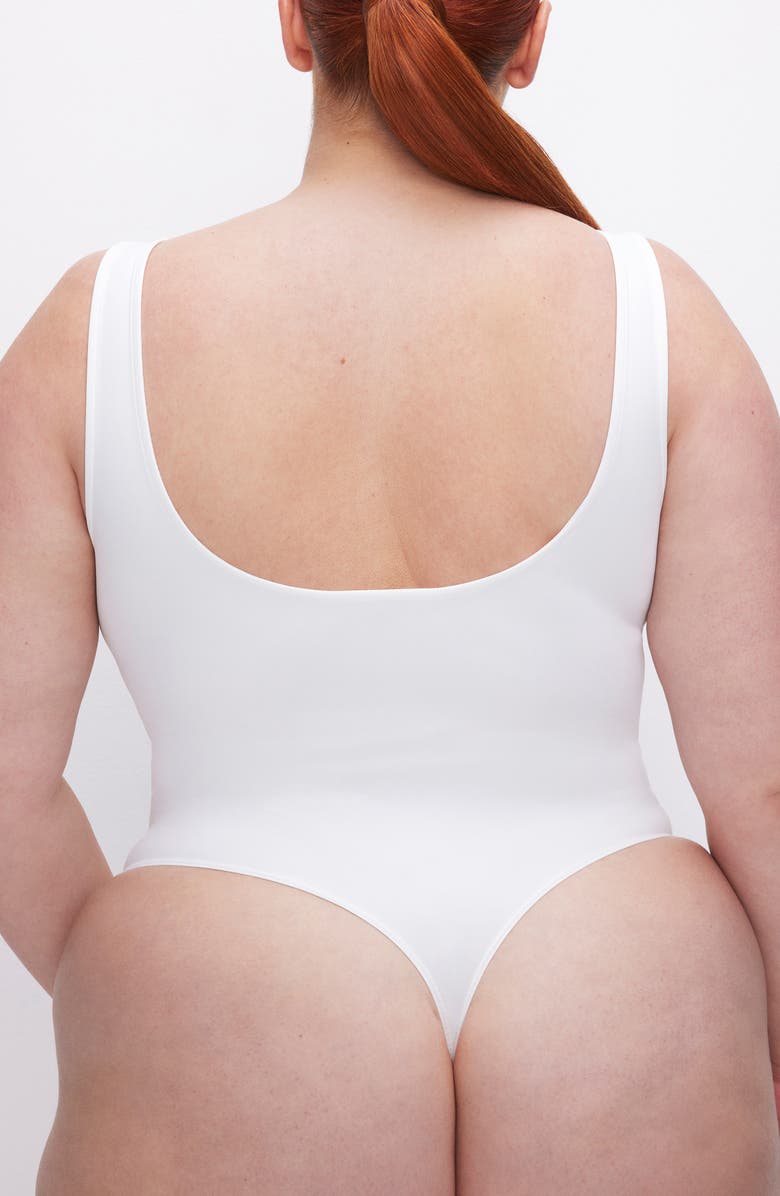 Good American Sculpting Modern Tank Bodysuit, Alternate, color, White001