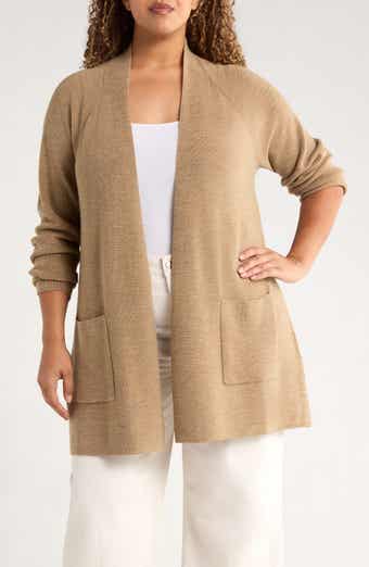 Open Front Wool Cardigan