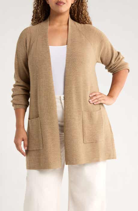 Open Front Wool Cardigan