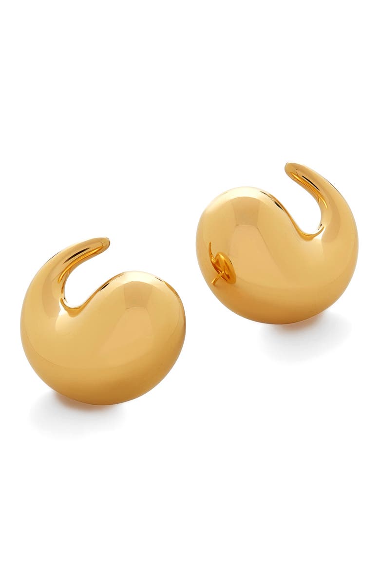 Nura Wrap Stud Earrings, Main, color, 18CT GOLD VERMEIL/ STER SILVER