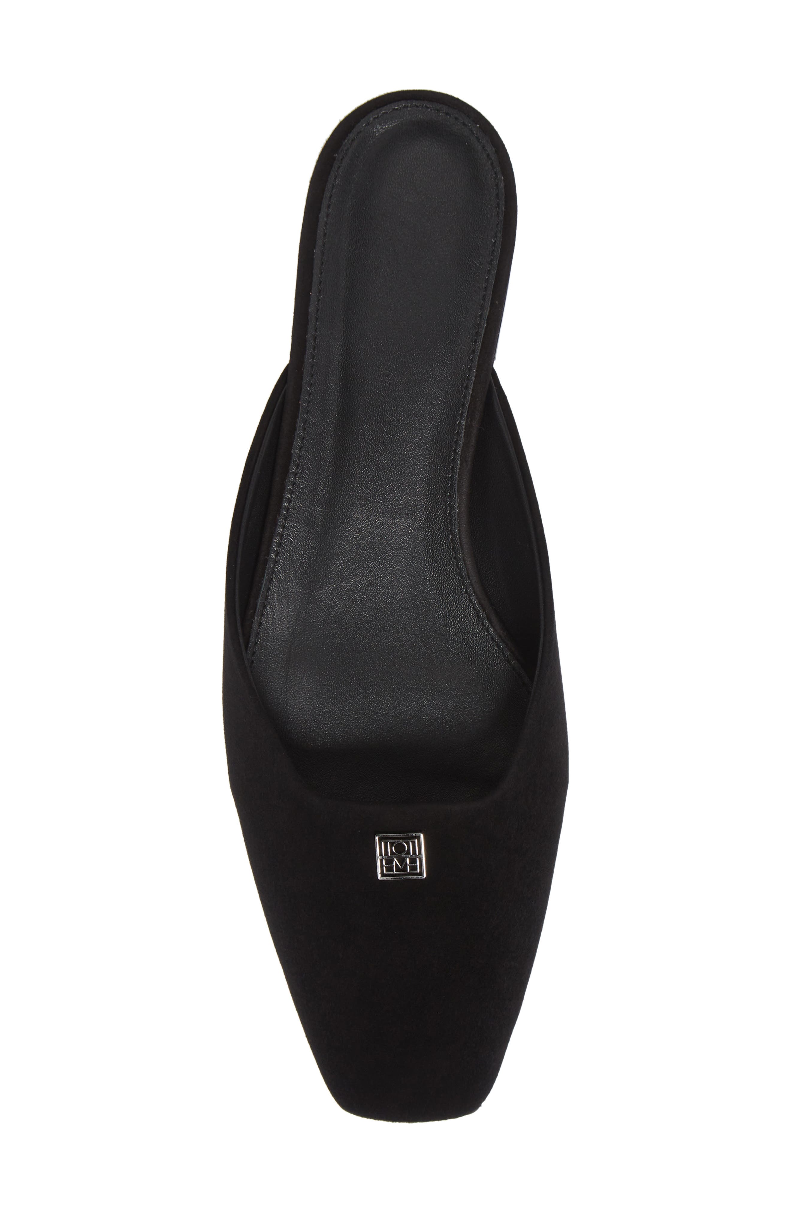 Totême Square Toe Mule, Alternate, color, BLACK