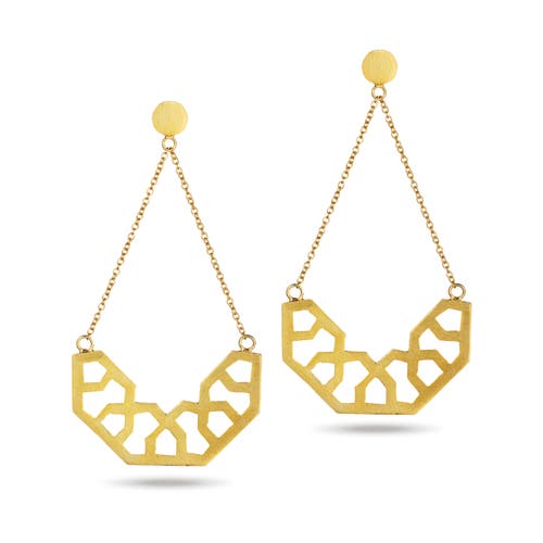 Turquoise Mountain Kashan Drop Earrings In Gold
