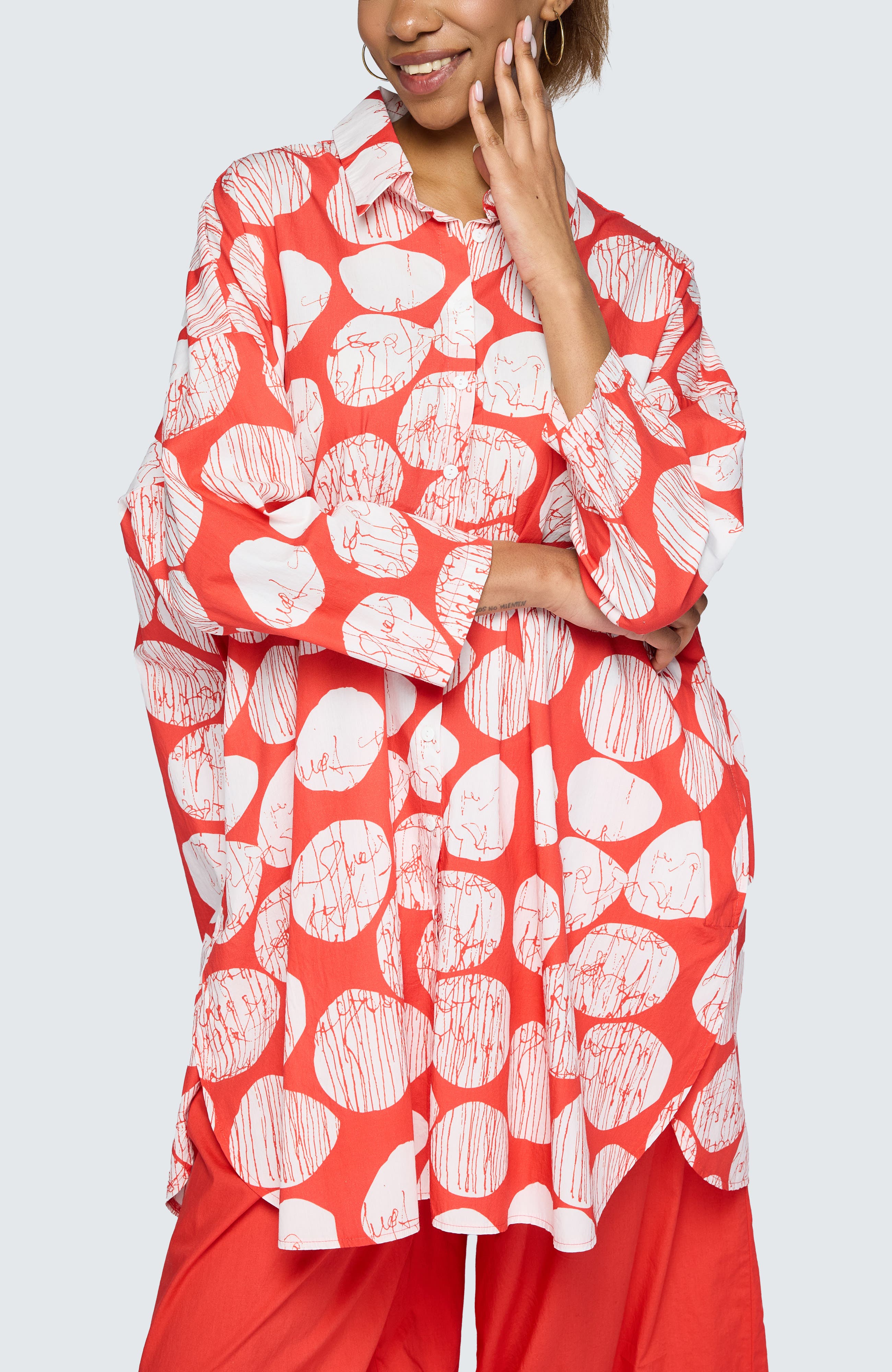 Niva Printed Poplin Shirt-Tunic - image 3