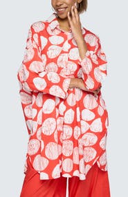 LUUKAA Niva Printed Poplin Shirt-Tunic