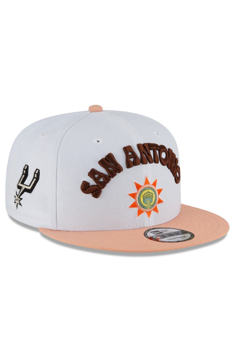 New Era Men's New Era  White/Pink San Antonio Spurs 2023/24 City Edition 9FIFTY Snapback Adjustable Hat, Main, color, 
