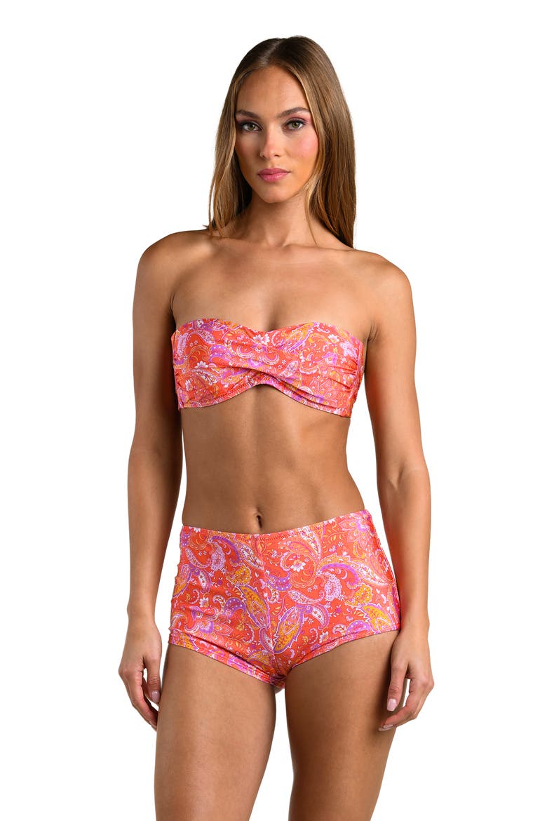 Paisley Daze Swim Shorts, Alternate, color, ORANGE MULTI