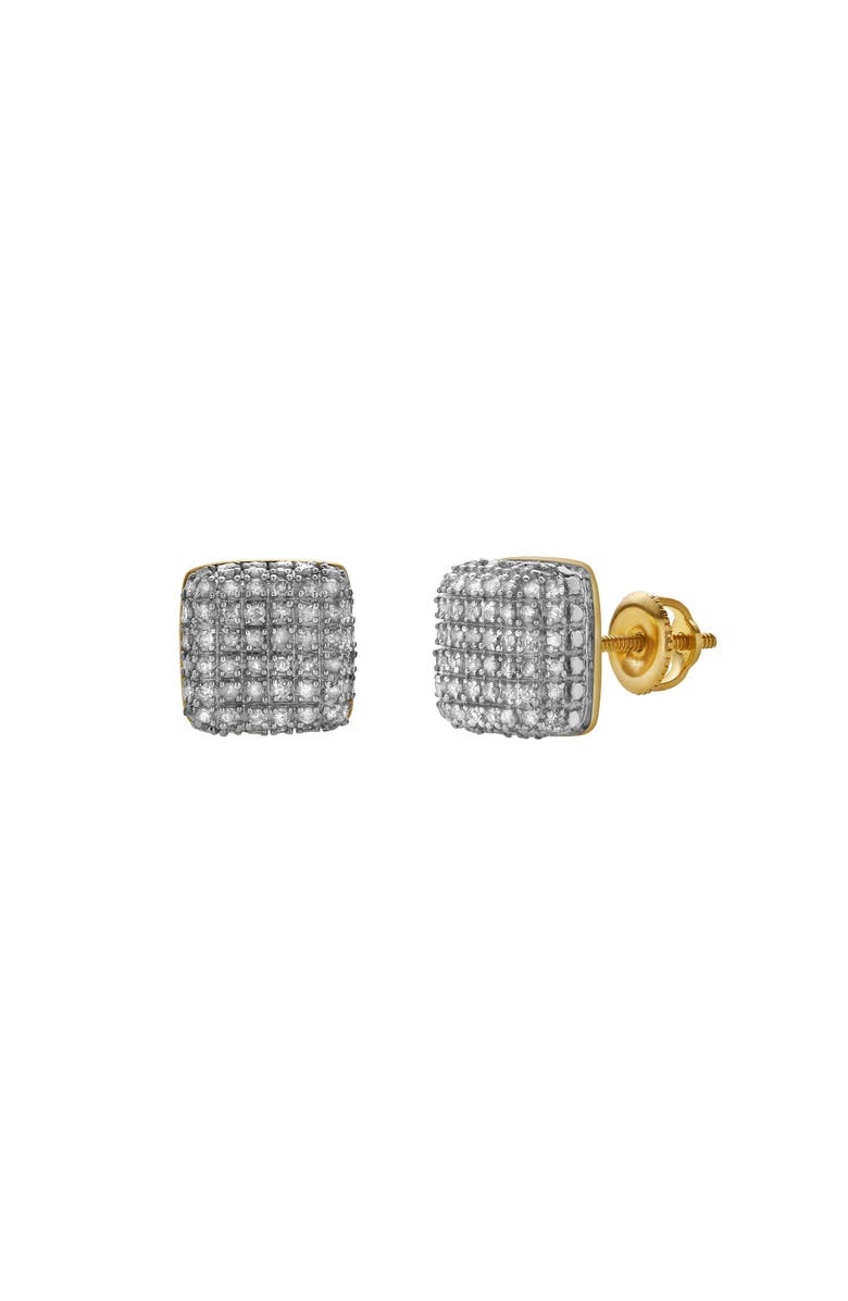 LuvMyJewelry Encanto 10K Yellow Gold Diamond Unisex Earrings - 0.25 Cts, Alternate, color, 