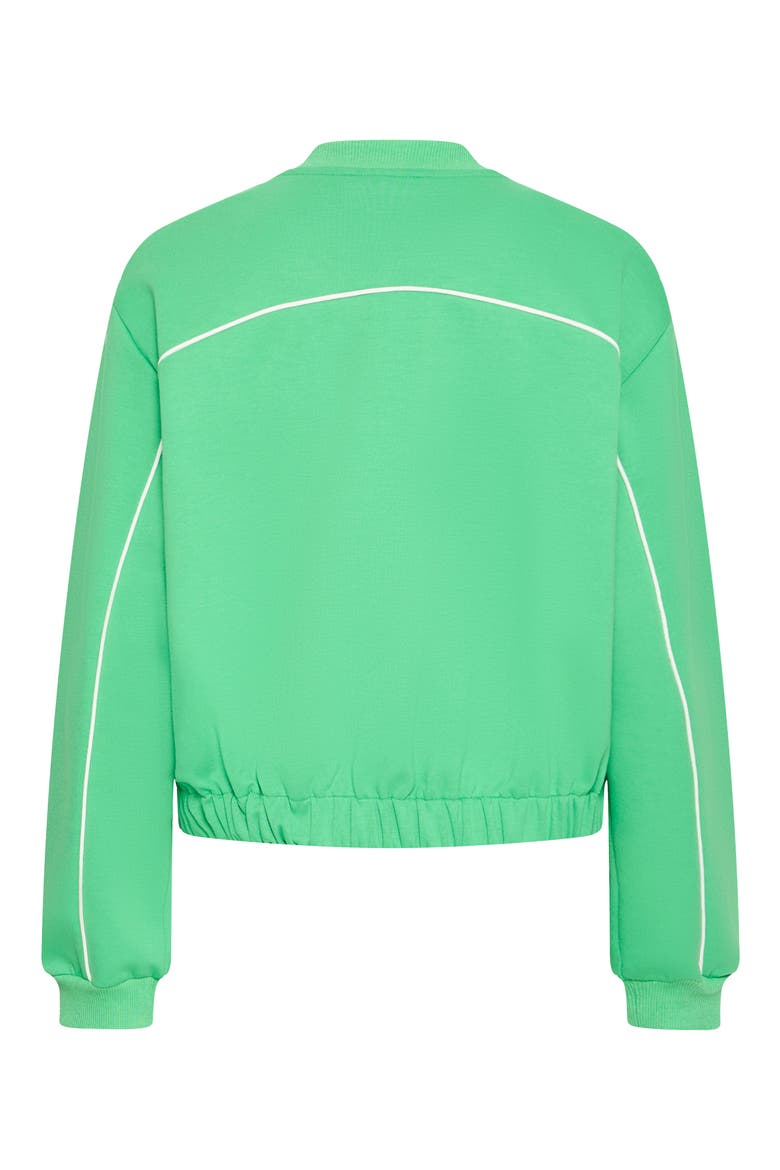 Kate Knit Bomber Jacket, Alternate, color, KELLY GREEN