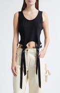 Simone Rocha Easy Bow Tails Cotton Tank