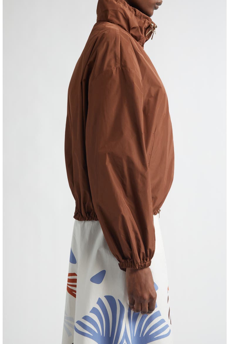 Short Techno Taffeta Jacket, Alternate, color, 2240 TOBACCO