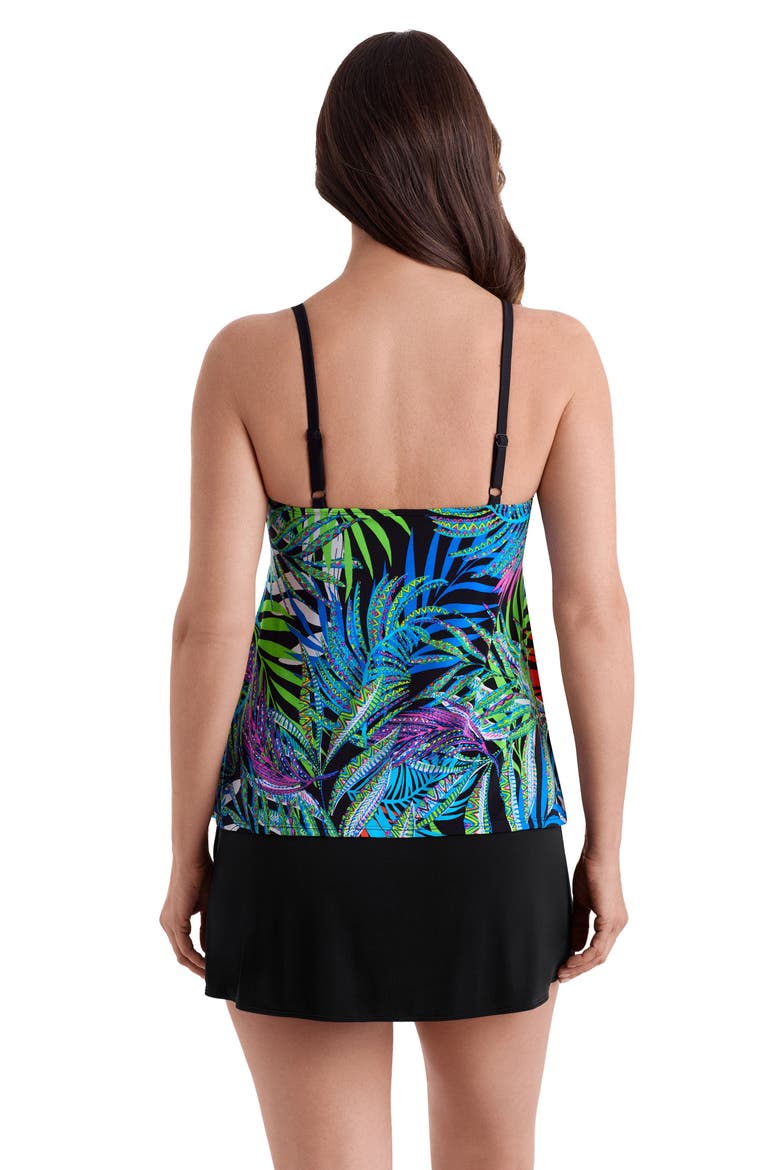 Faux Ruffle Skirtini Long Torso Swimsuit, Alternate, color, Jungle Boogie