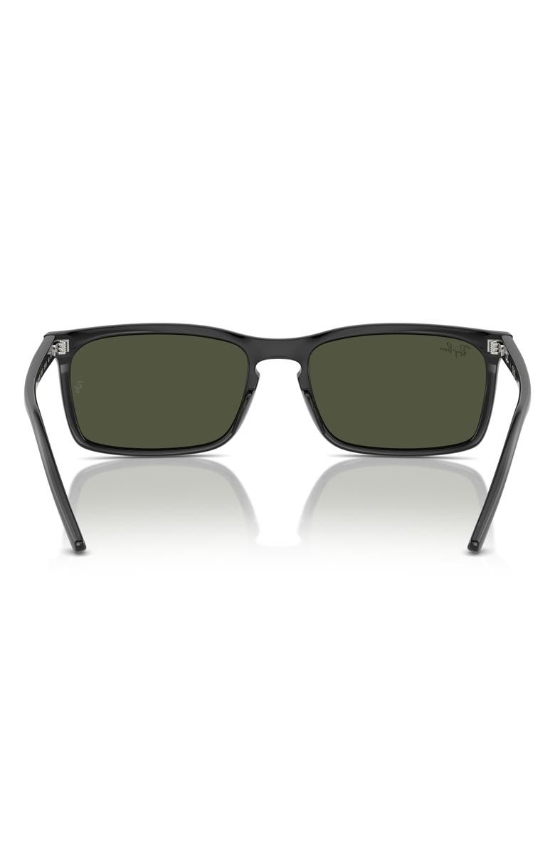 Ray-Ban 56mm Rectangular Sunglasses, Alternate, color, Black
