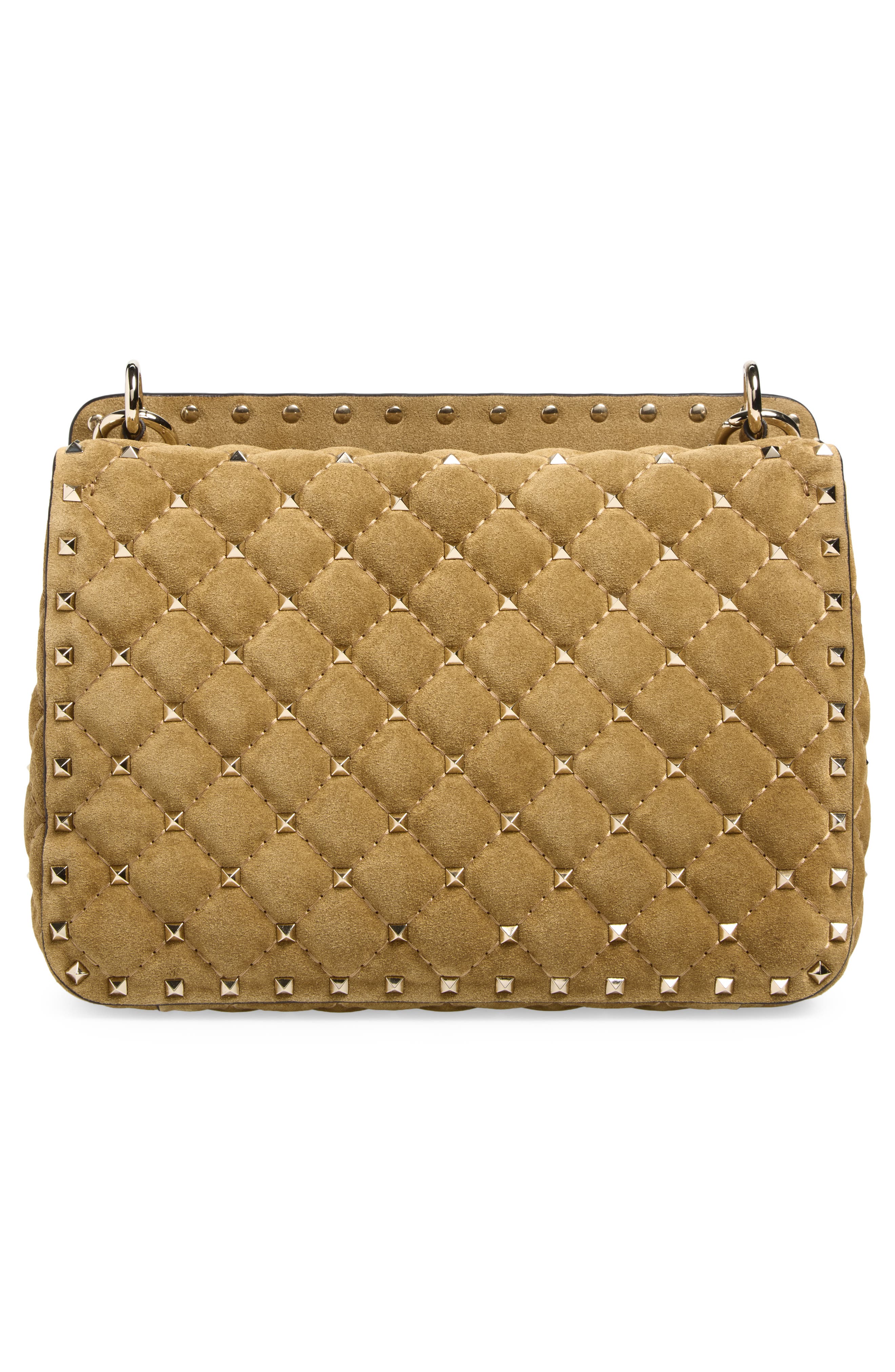 Medium Rockstud Shoulder Bag, Alternate, color, BEIGE