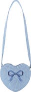 Huxbaby Stripe Denim Bow Heart Handbag