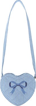 Huxbaby Stripe Denim Bow Heart Handbag