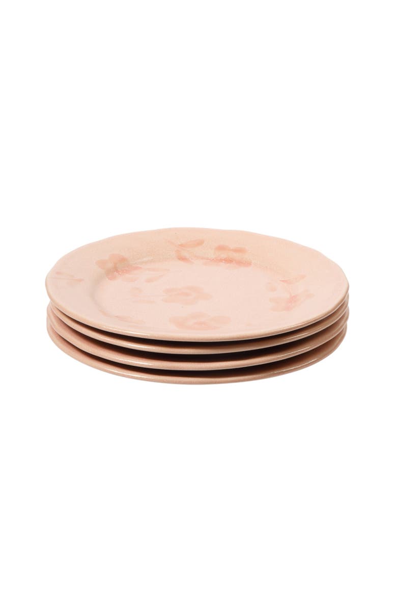 Porto Petals 8.6 Inch Salad Plates Set of 4, Alternate, color, Blush Pink