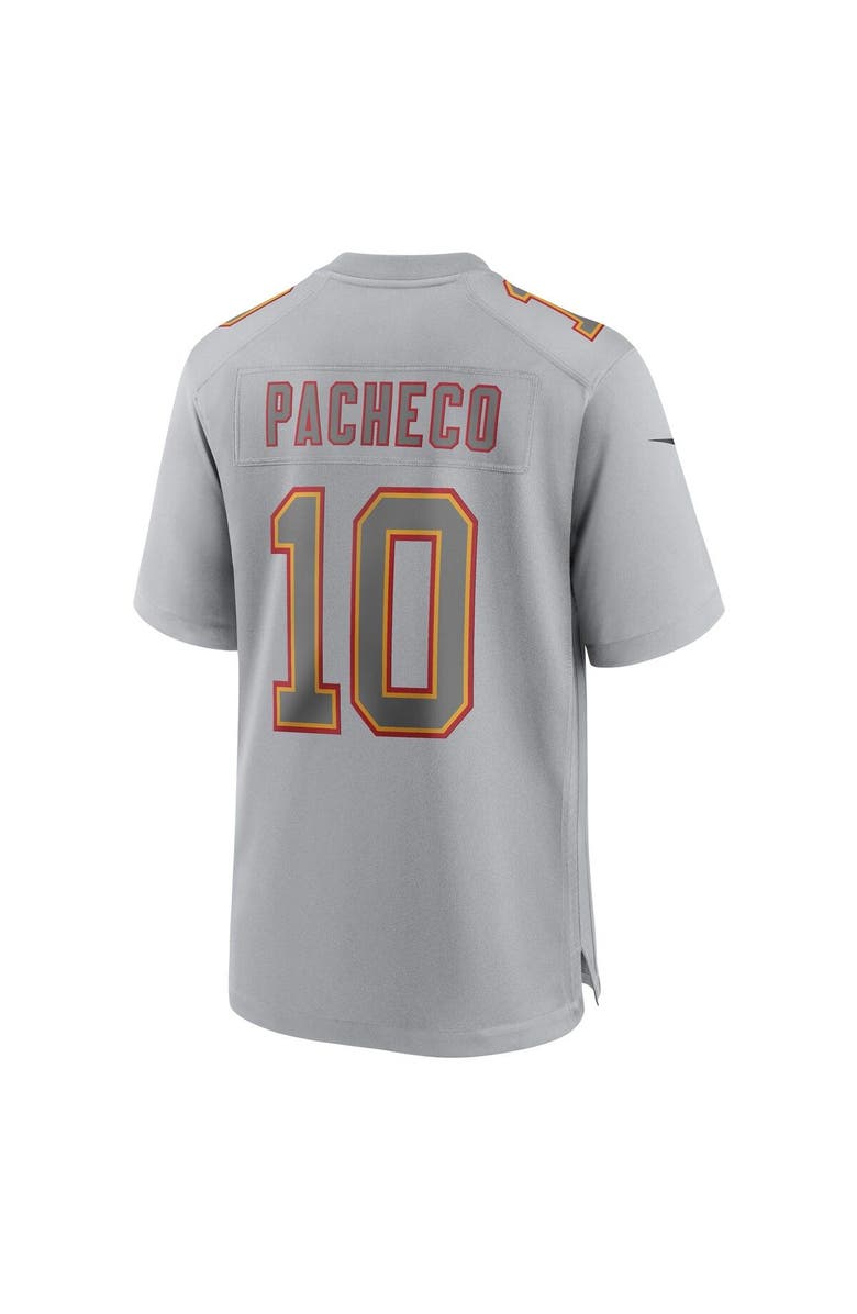 Nike Men's Nike Isiah Pacheco Gray Kansas City Chiefs Super Bowl LVII Patch Atmosphere Fashion Game Jersey, Alternate, color,