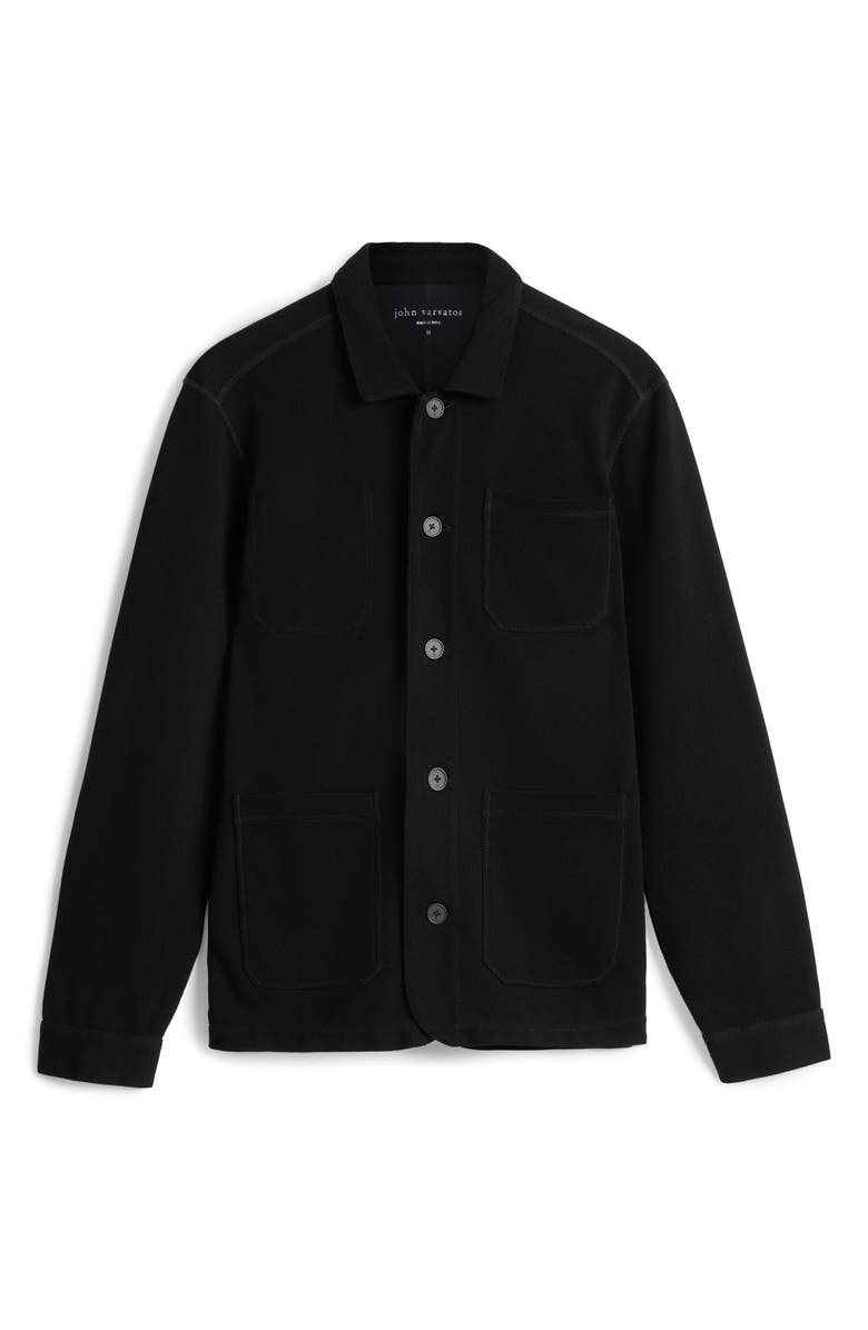 John Varvatos Kenmare Seed Stitch Cotton Chore Coat, Alternate, color, 