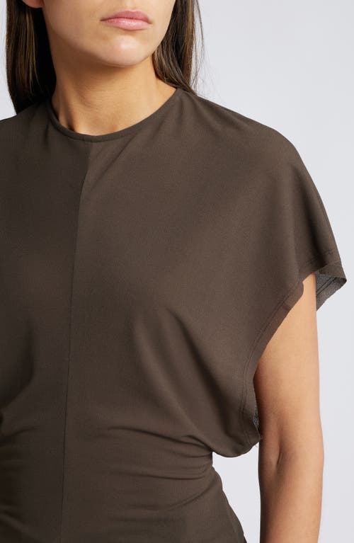 Faithfull The Brand Brita Dolman Sleeve Top In Chocolate Brown