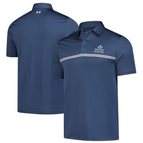 Men's Under Armour  Blue Truist Championship Performance Drive Chest Stripe Polo