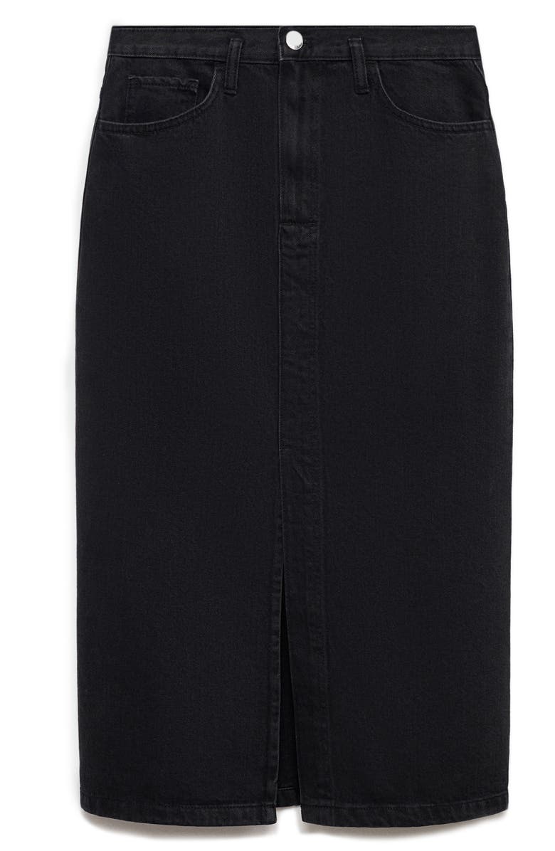 MANGO Denim Midi Skirt, Alternate, color,