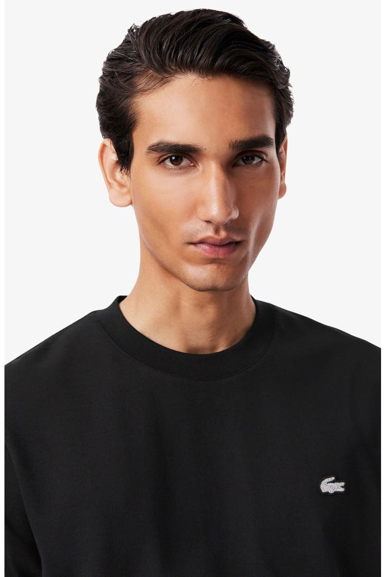 Crewneck Cotton T-Shirt, Alternate, color, BLACK