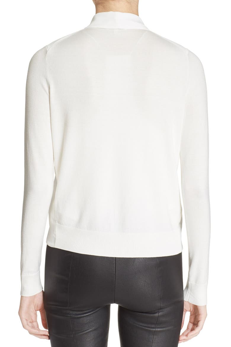 'Faiyly' Mixed Media Cardigan, Alternate, color, CREAM