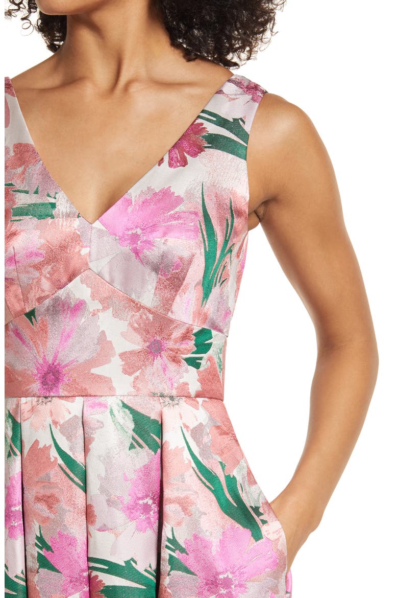 Floral Sleeveless Fit & Flare Dress, Alternate, color, PNK