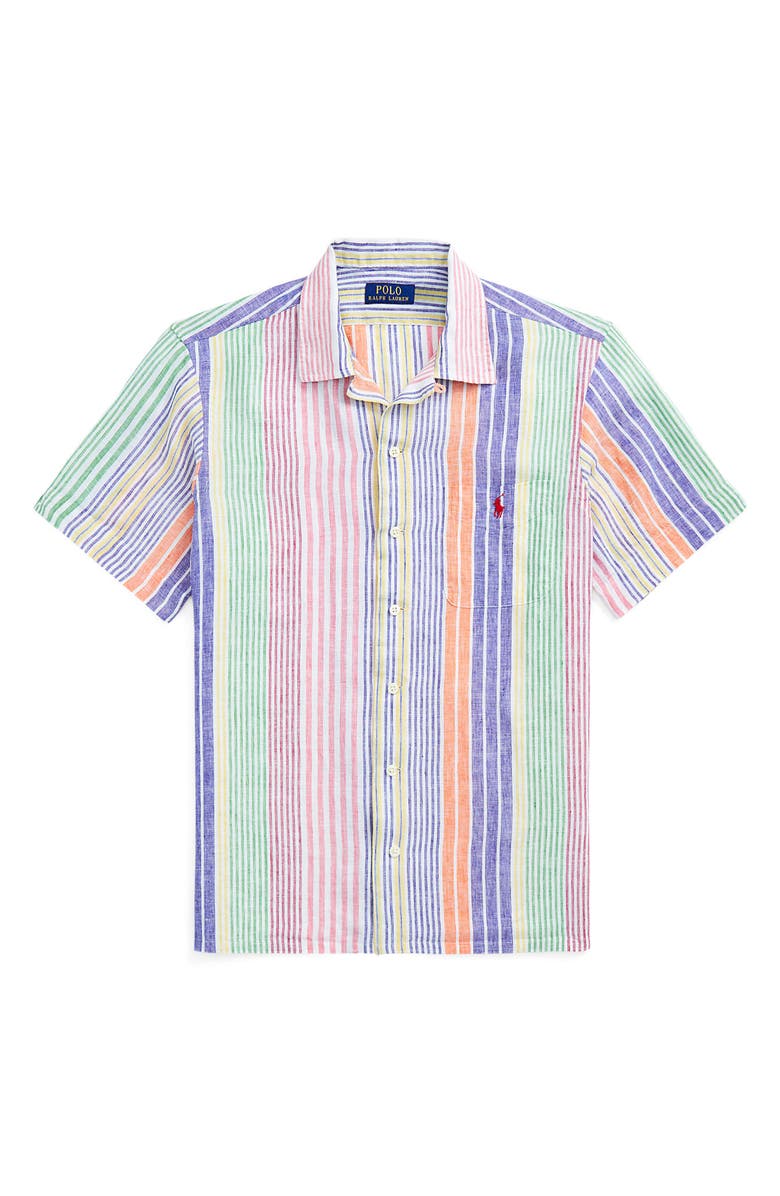 Polo Ralph Lauren Linen Camp Shirt, Alternate, color, 