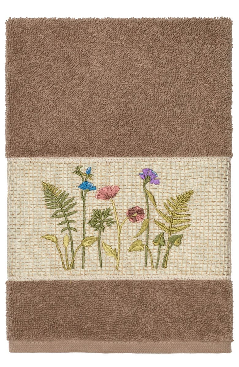 Linum Home Textiles Serenity 3-Piece Embellished Towel Set - Latte, Alternate, color, Latte