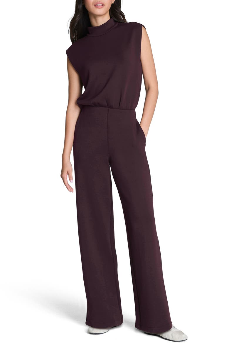 SPANX<sup
®</sup
 AirEssentials Mock Neck Jumpsuit, Main, color, Truffle Brown