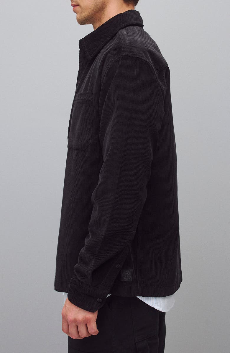 Reigning Champ Campus Corduroy Overshirt, Alternate, color, Black