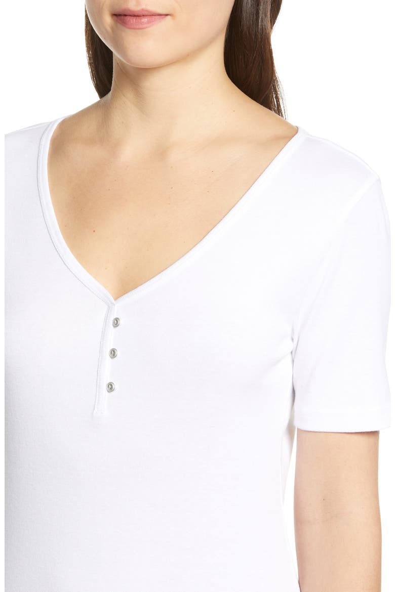 Henley Tee, Alternate, color, WHITE