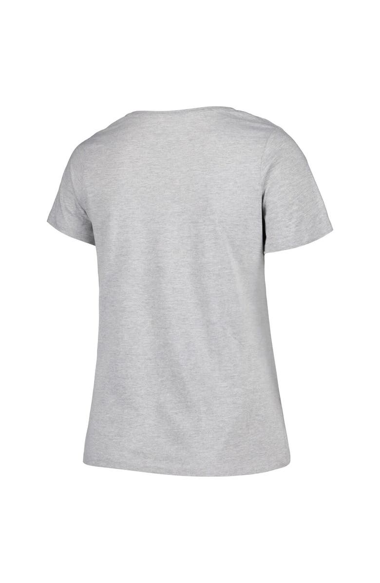 FANATICS Women's Fanatics Branded Heather Gray Seattle Seahawks Plus Size Arch Over Logo T-Shirt, Alternate, color, 