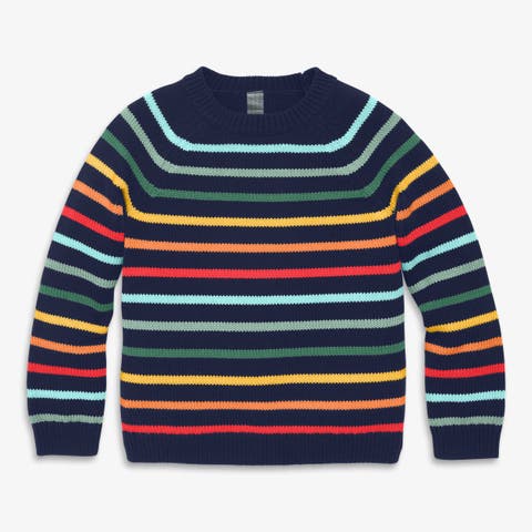 Kids Crewneck Stripe Sweater (Toddler, Little Kid, Big Kid)