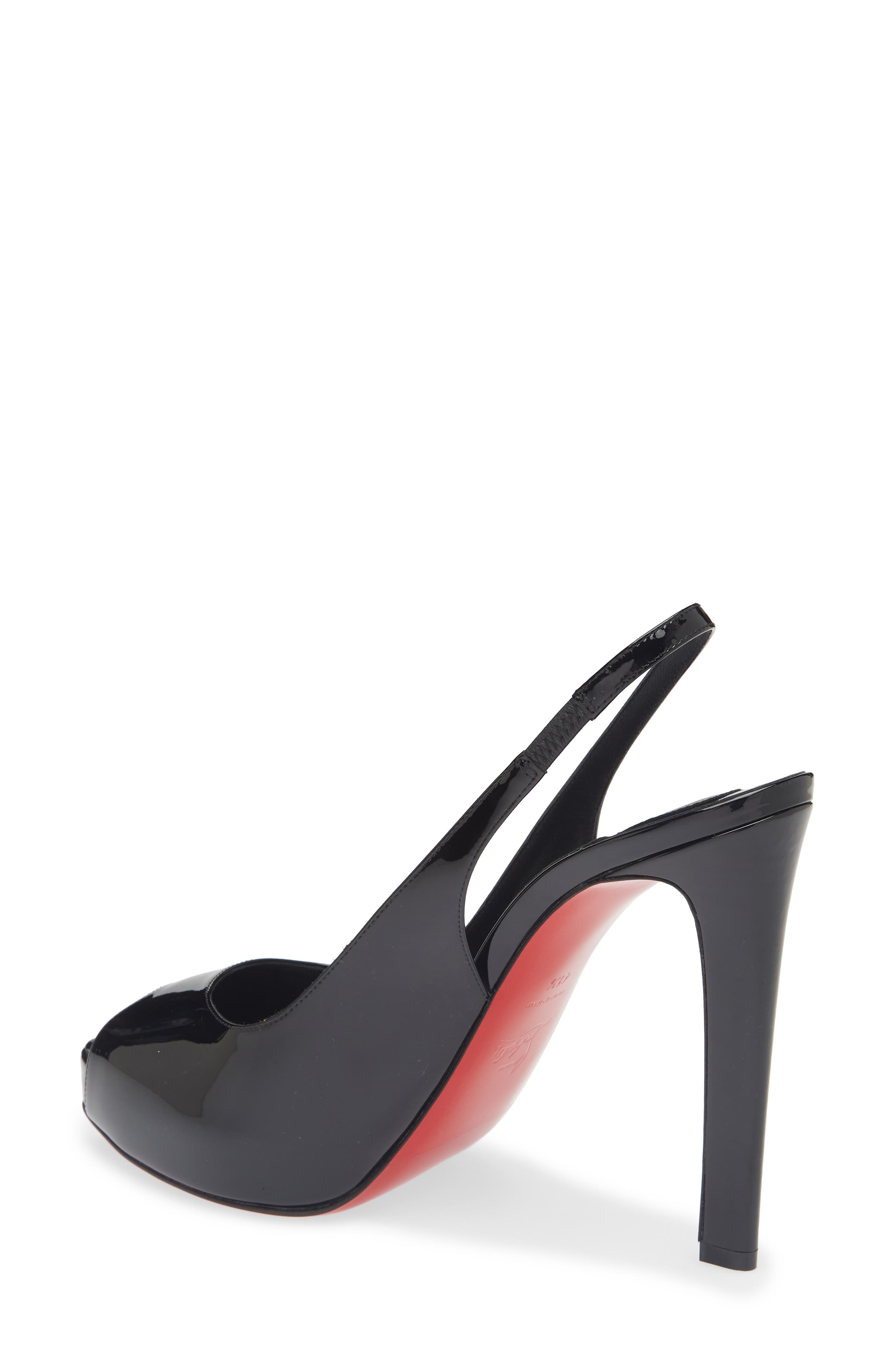 Christian Louboutin Lady Fanny Slingback Pump, Alternate, color, B439 Black/ Lin Black