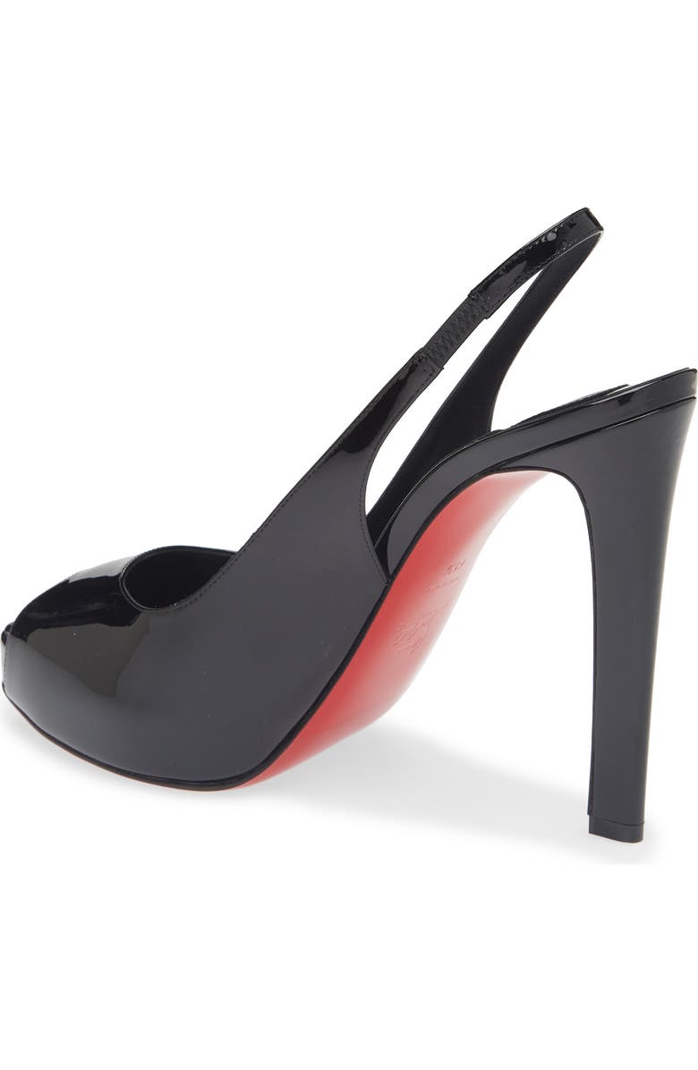 Christian Louboutin Lady Fanny Slingback Pump, Alternate, color, B439 Black/ Lin Black