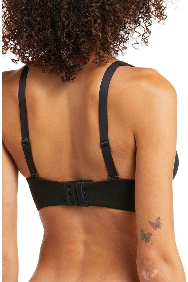 FeelFree Longline Bralette, Alternate, color, BLACK