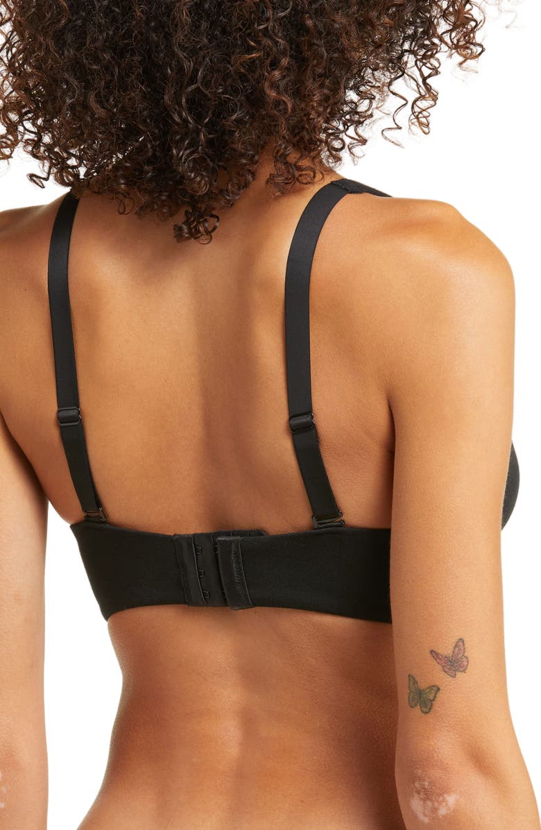 MeUndies FeelFree Longline Bralette, Alternate, color, Black