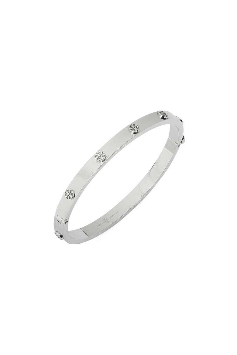 Thin Icon Hinge Bracelet, Main, color, SILVER