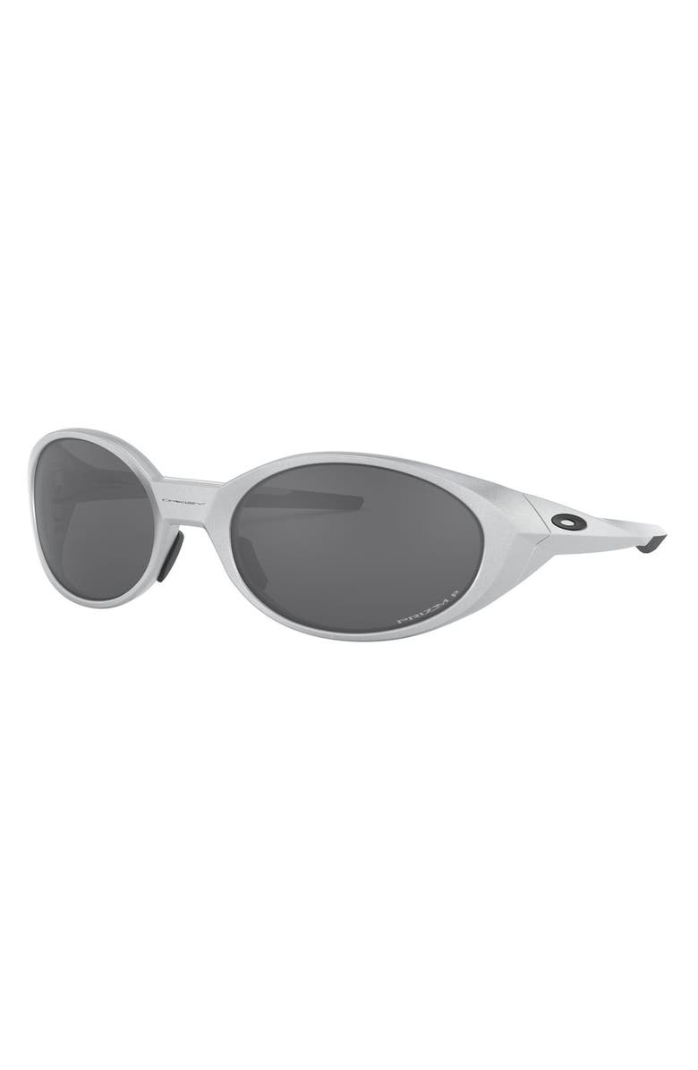 Oakley Prizm<sup>™</sup> Eye Jacket<sup>™</sup> Redux 58mm Polarized Oval Sunglasses, Alternate, color, Silver