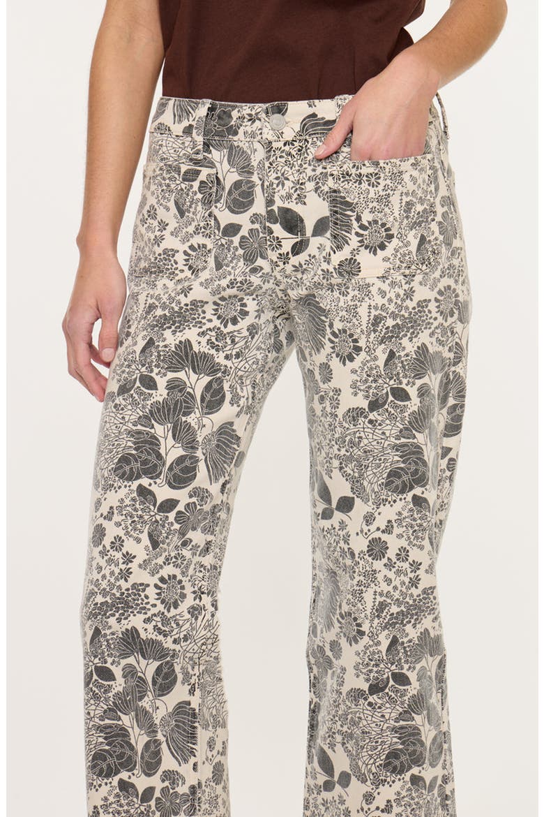 Shera Mid Rise Ankle Wide Jeans, Alternate, color, Ecru